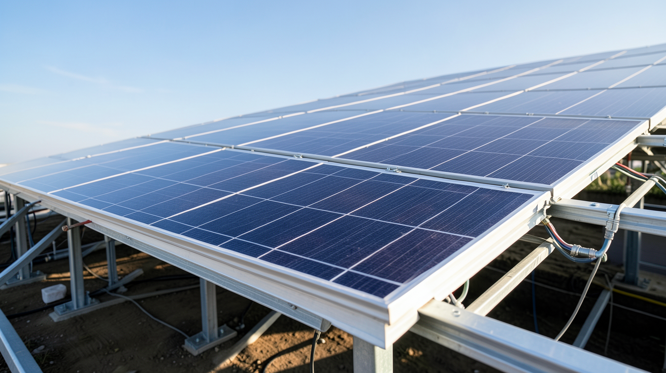 panneaux photovoltaïques équipés de solutions techniques anti-reflets et anti-bruit pour limiter les nuisances