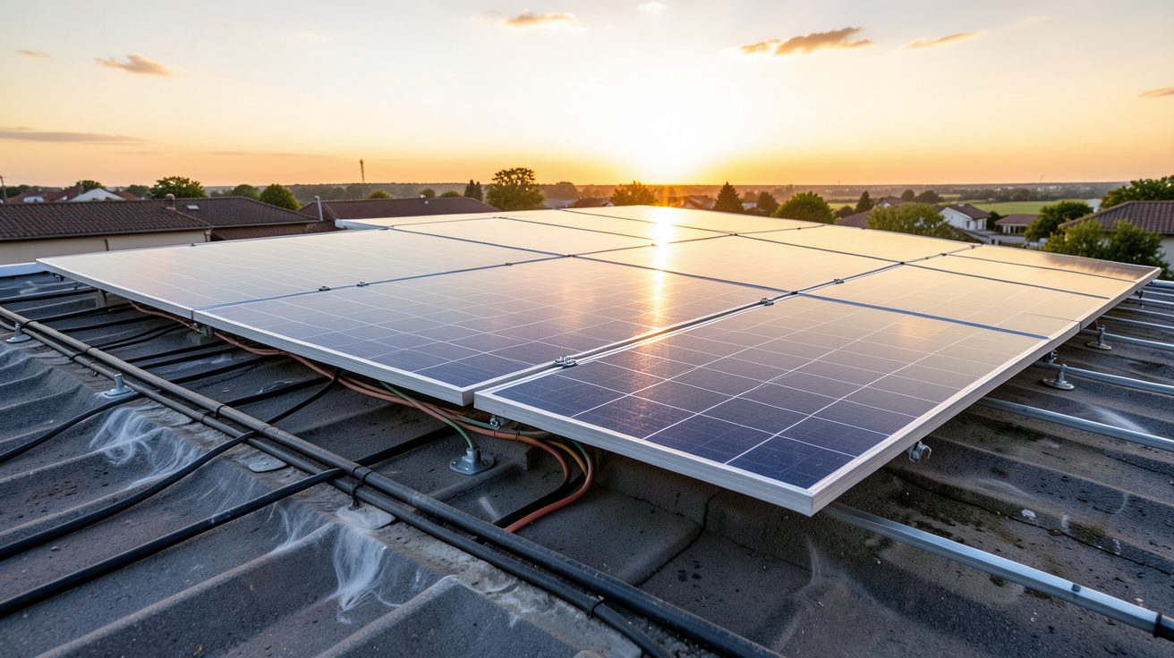 panneaux photovoltaïques provoquant des vibrations visibles du sol environnant