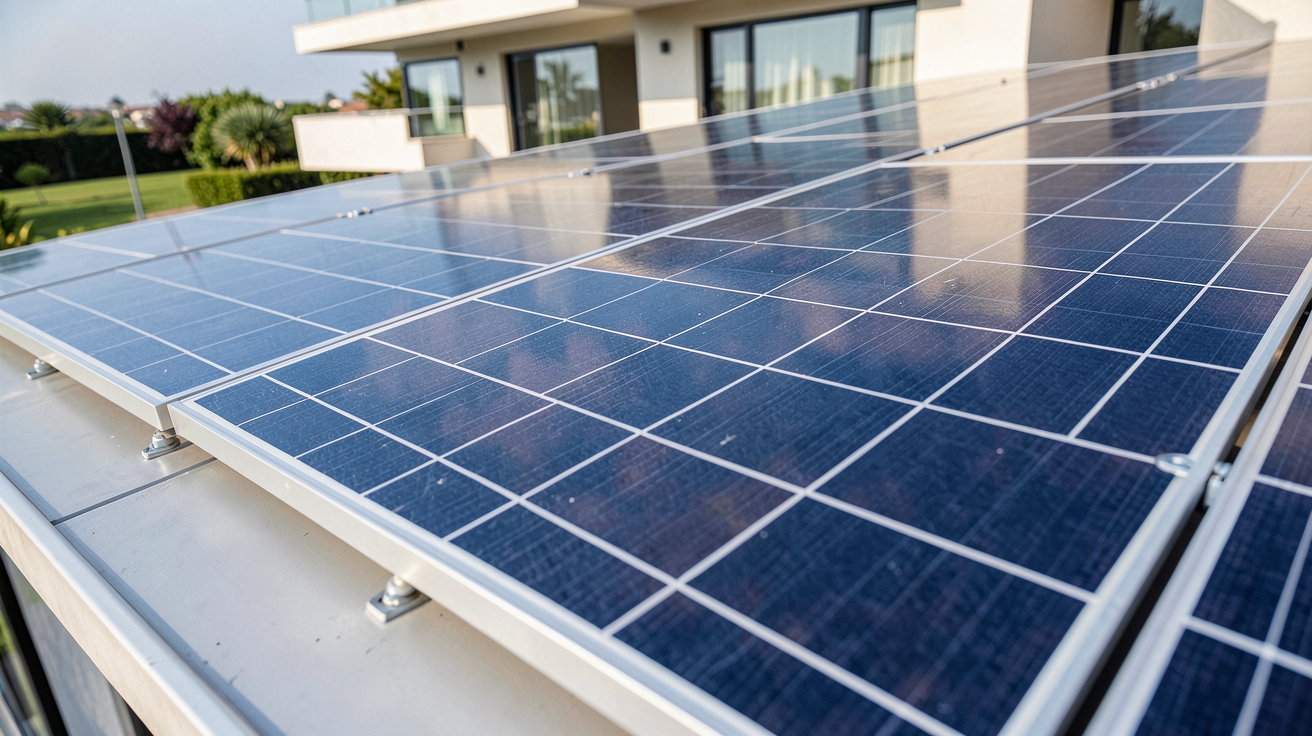 panneaux photovoltaïques prix représentés par une installation solaire de haute qualité sur une maison moderne