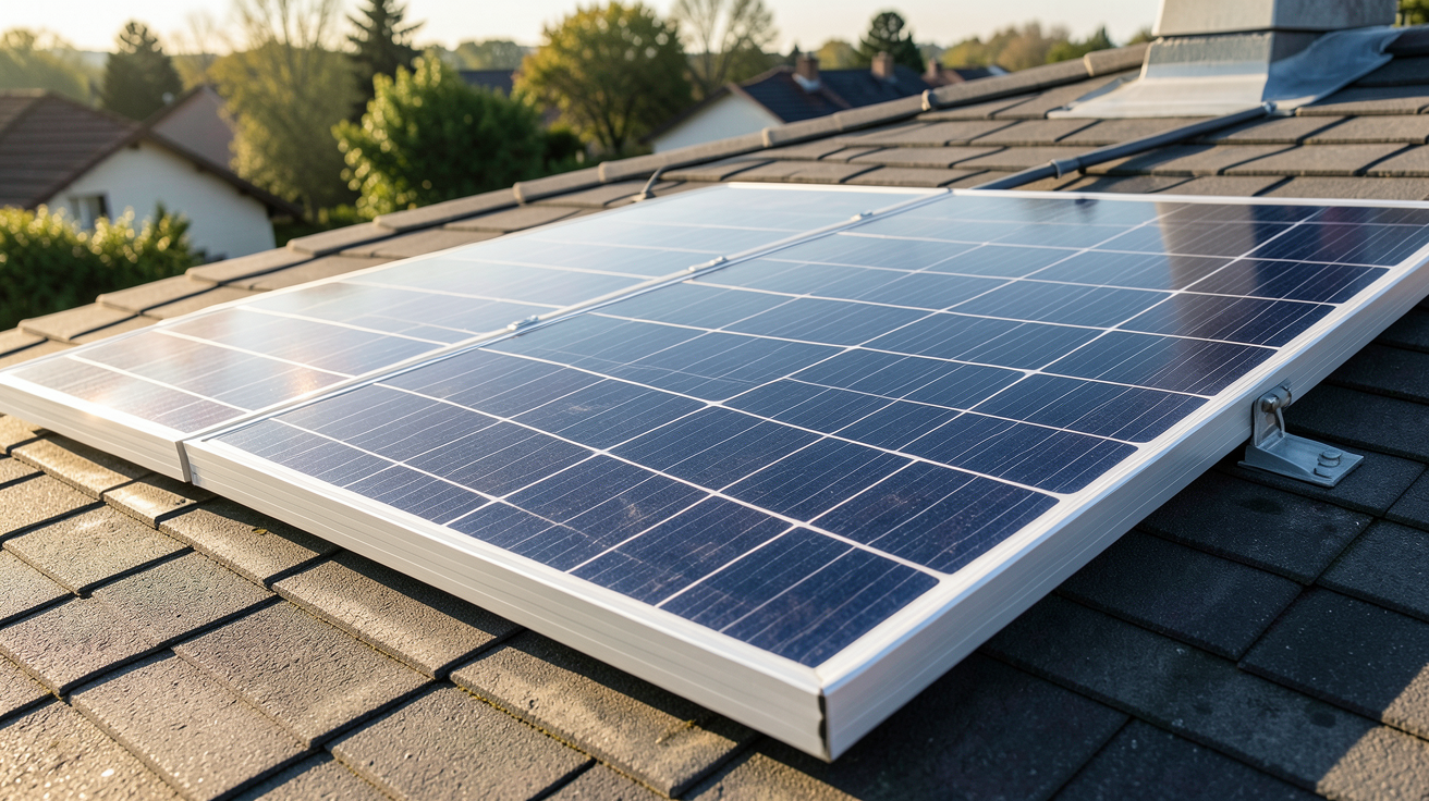panneaux photovoltaïques QCells sur un toit résidentiel illustrant garanties et durabilité