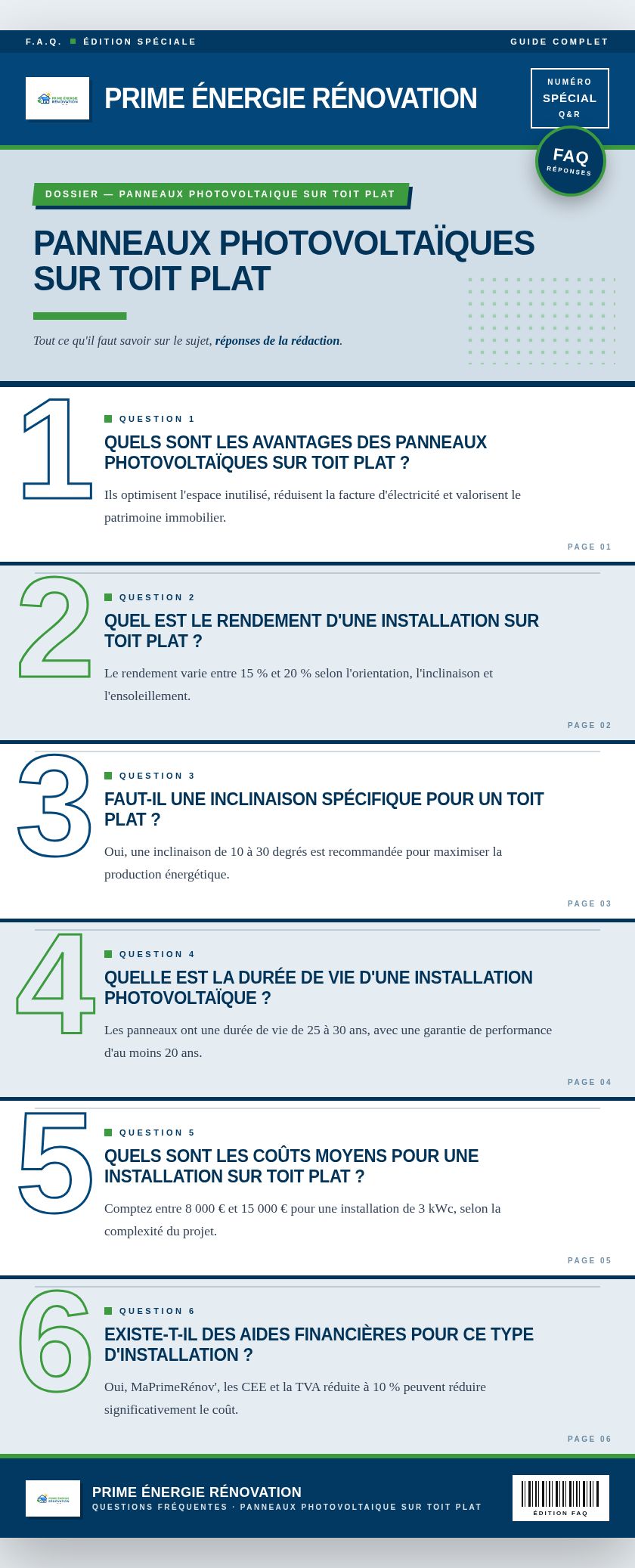 Infographie : Panneaux photovoltaïques sur toit plat