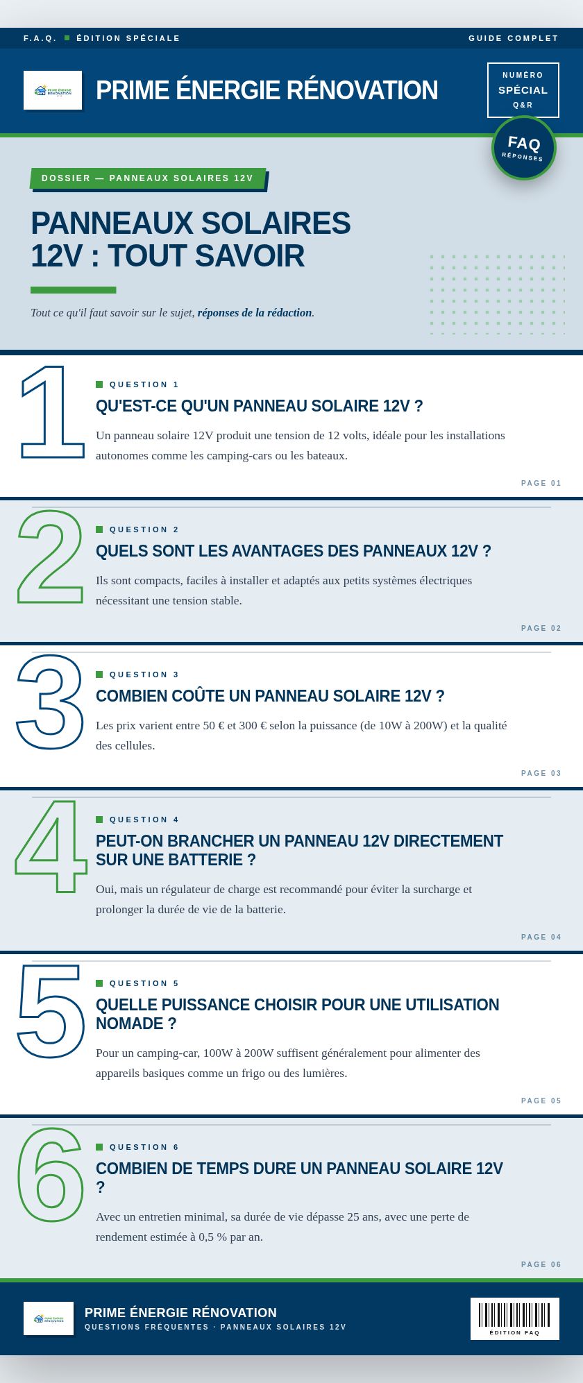Infographie : Panneaux solaires 12V : tout savoir