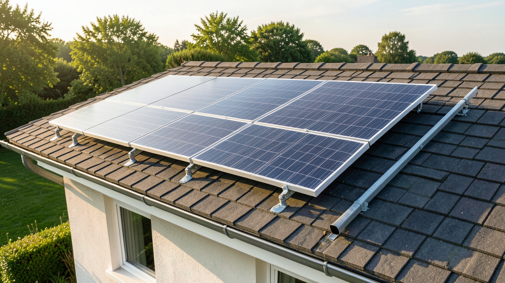 panneaux solaires eau chaude sanitaire prix installation sur le toit d'une maison individuelle