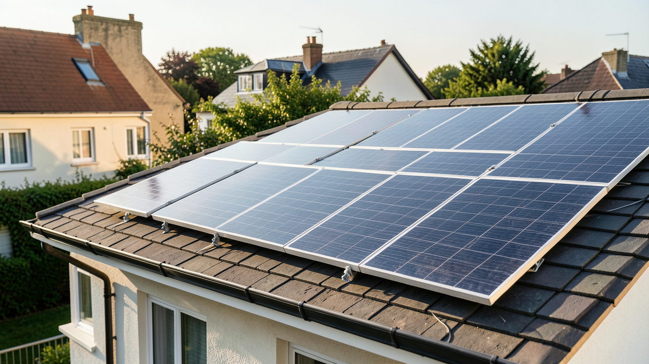 panneaux solaires et voisinage illustrant les troubles fréquents liés à leur installation