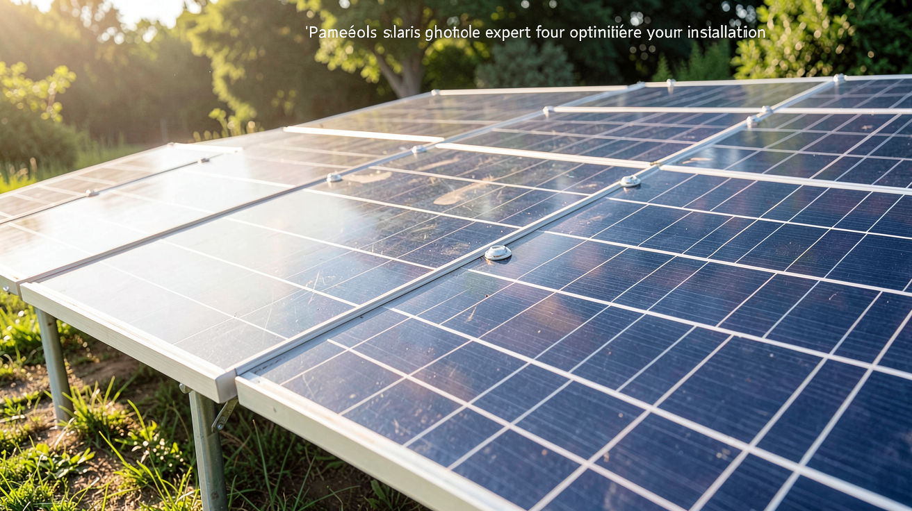 panneaux solaires photovoltaïques photographié en situation réelle, illustration de l'article