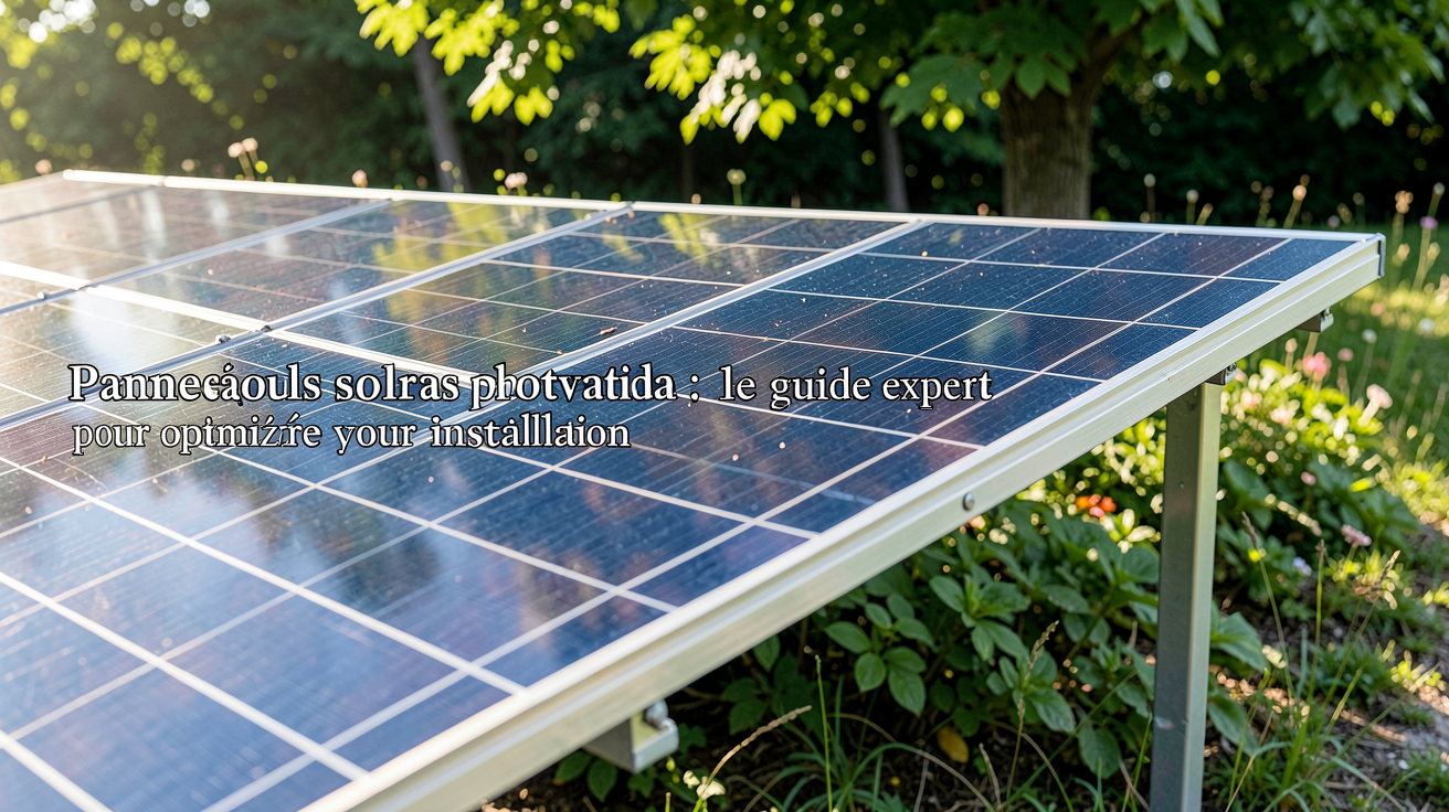 panneaux solaires photovoltaïques photographié en situation réelle, illustration de l'article