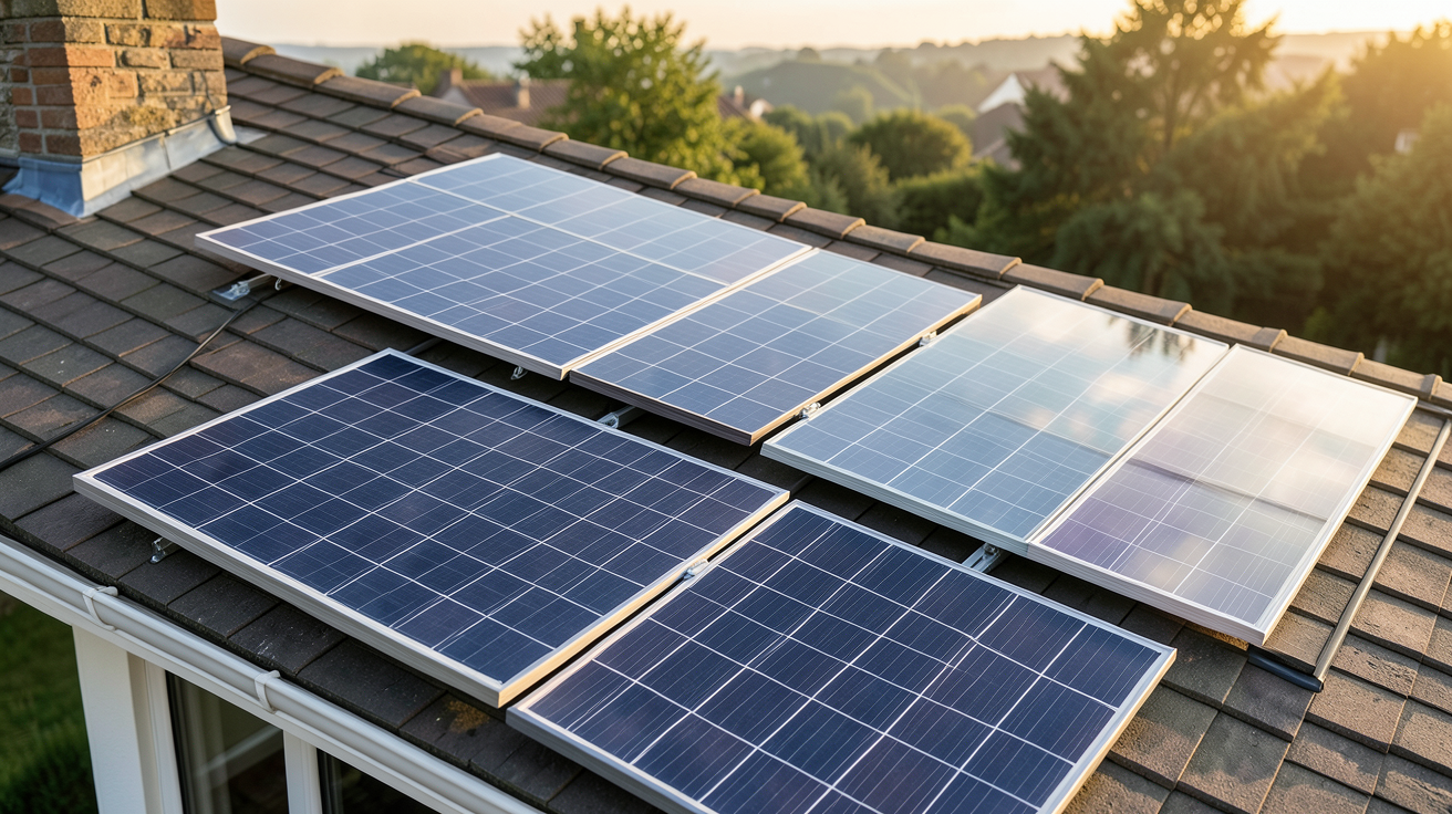 panneaux solaires prix montrant différents types de panneaux solaires sur un toit