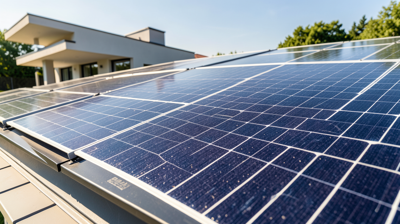 panneaux voltaiques prix et installation de panneaux solaires sur un toit résidentiel