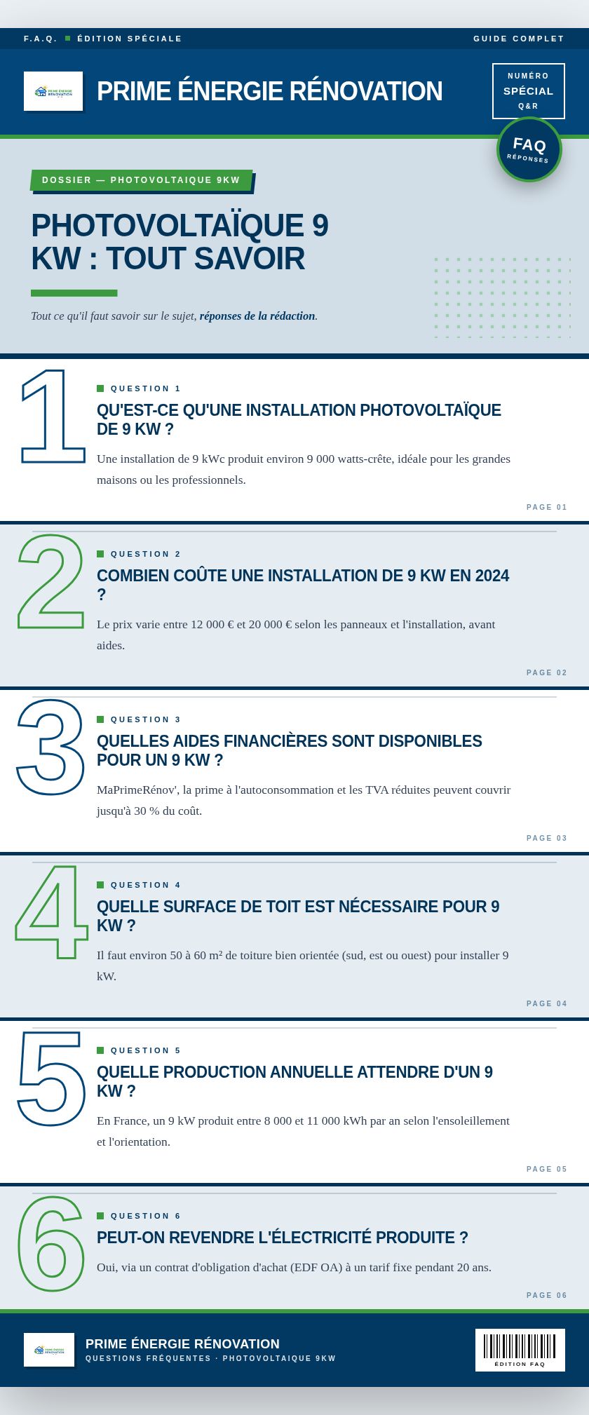 Infographie : Photovoltaïque 9 kW : tout savoir