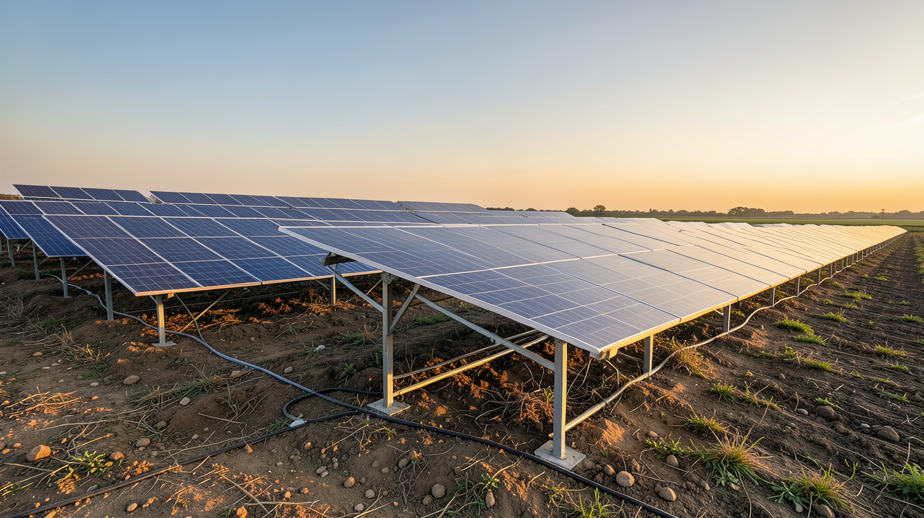 photovoltaïque au sol agricole pour une étude de rentabilité avec simulateur Wattnext