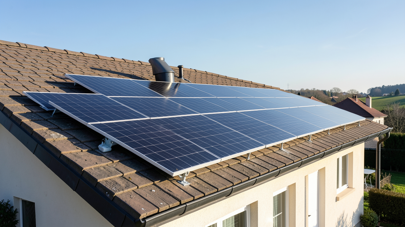 photovoltaique autoconsommation prix : installation de 6 kWc sur toit de maison en Auvergne-Rhône-Alpes
