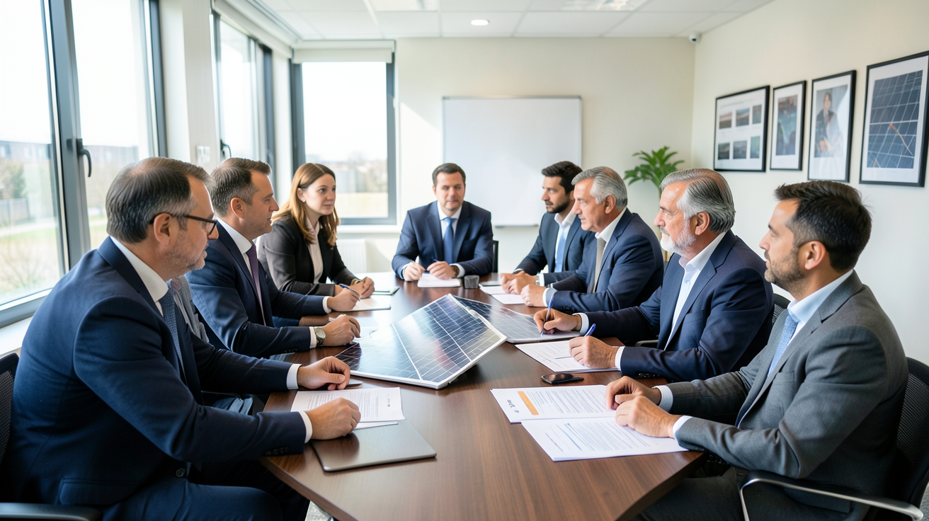 photovoltaïque copropriété : assemblée générale votant sur l'installation de panneaux solaires