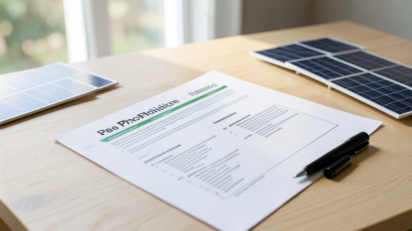 photovoltaique devis montrant les éléments indispensables d'un devis photovoltaïque