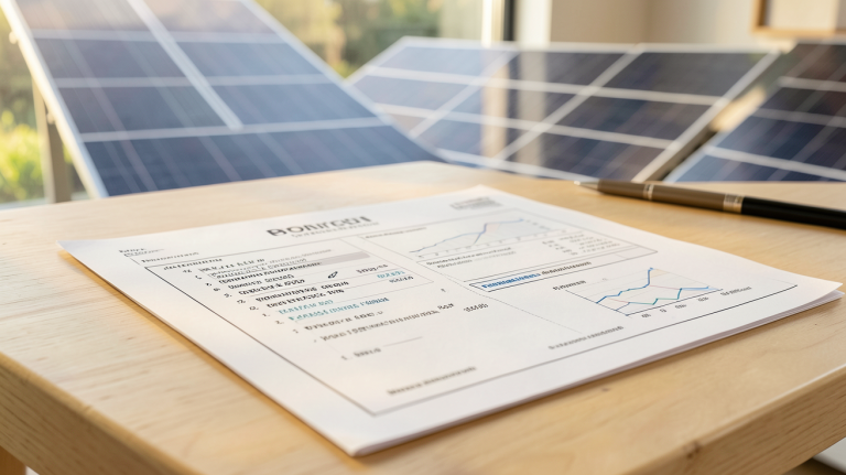 photovoltaique devis détaillé pour une installation de panneaux solaires sur une maison
