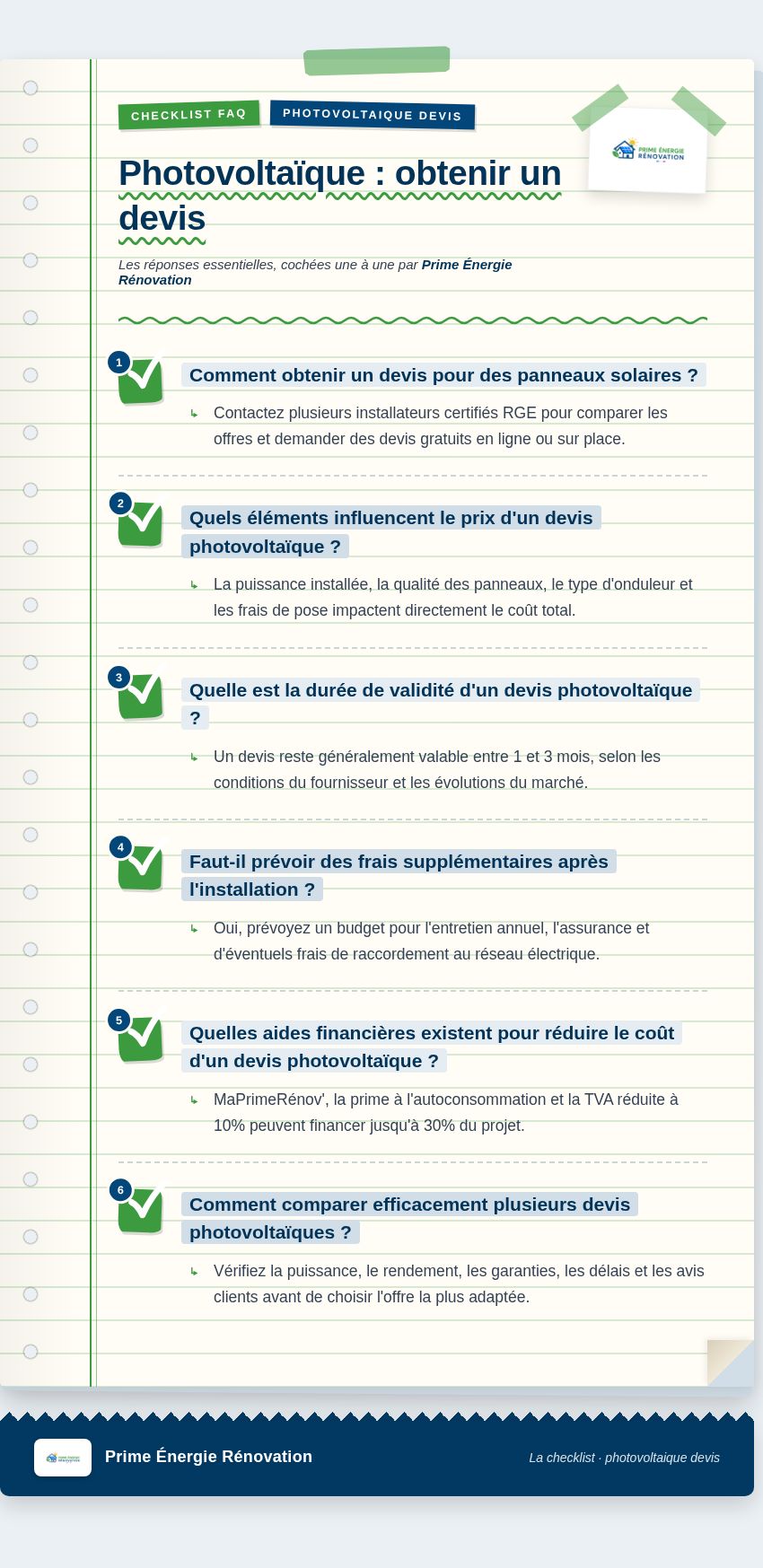 Infographie : Photovoltaïque : obtenir un devis