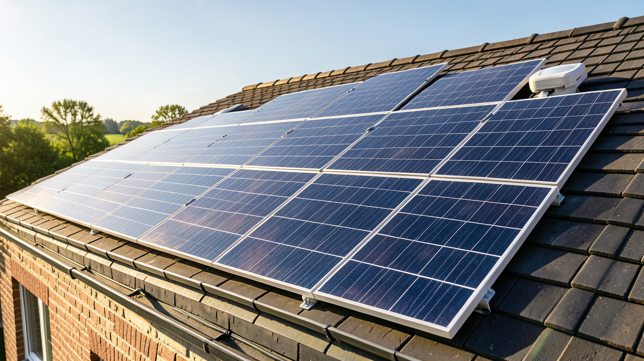 photovoltaique et solaire panneaux photovoltaïques et capteurs thermiques sous lumière naturelle