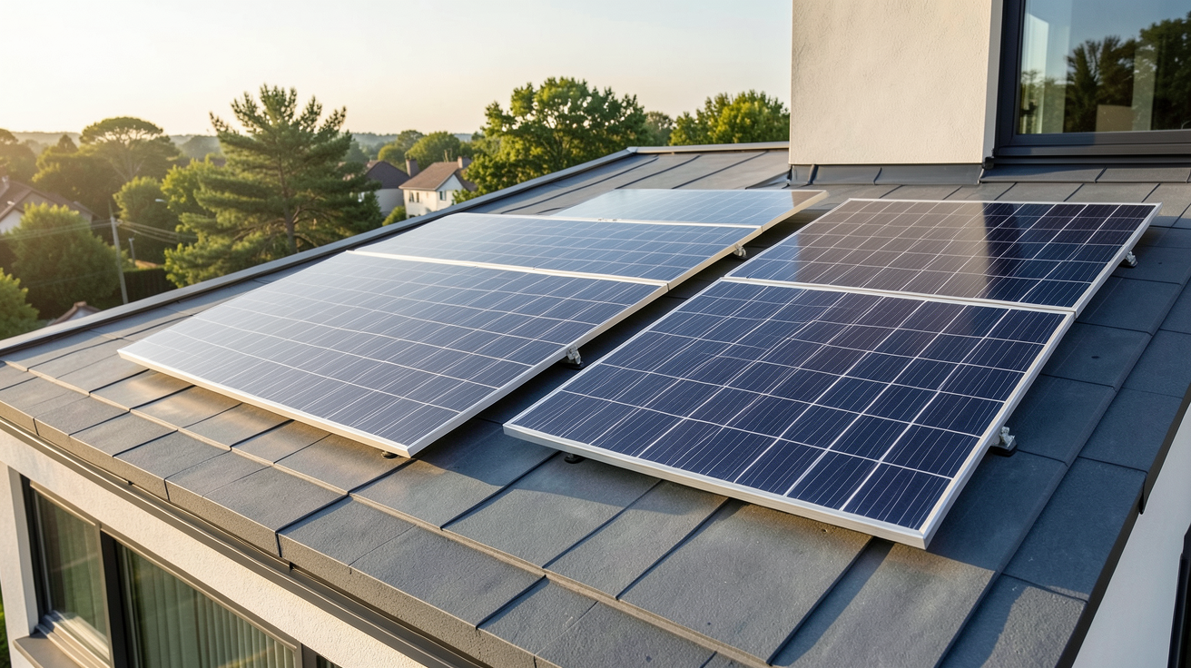 photovoltaique gouv comparaison entre panneaux solaires thermiques et photovoltaïques sur un toit de maison moderne