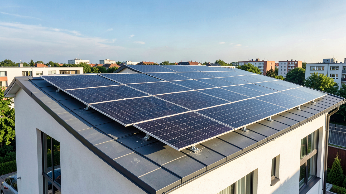 photovoltaïque groupe verlaine offre 6 kWc installation sur toit de maison moderne