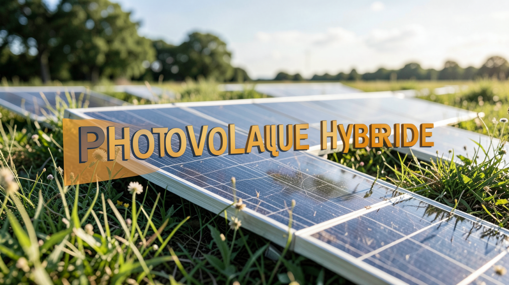 photovoltaique hybride photographié en situation réelle, illustration de l'article