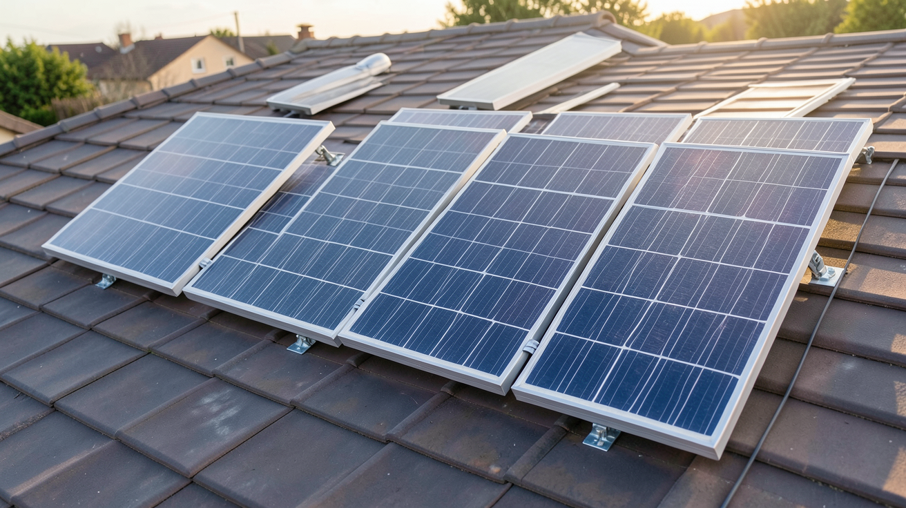 photovoltaïque info : les cinq types de panneaux photovoltaïques en 2024 exposés sur un toit