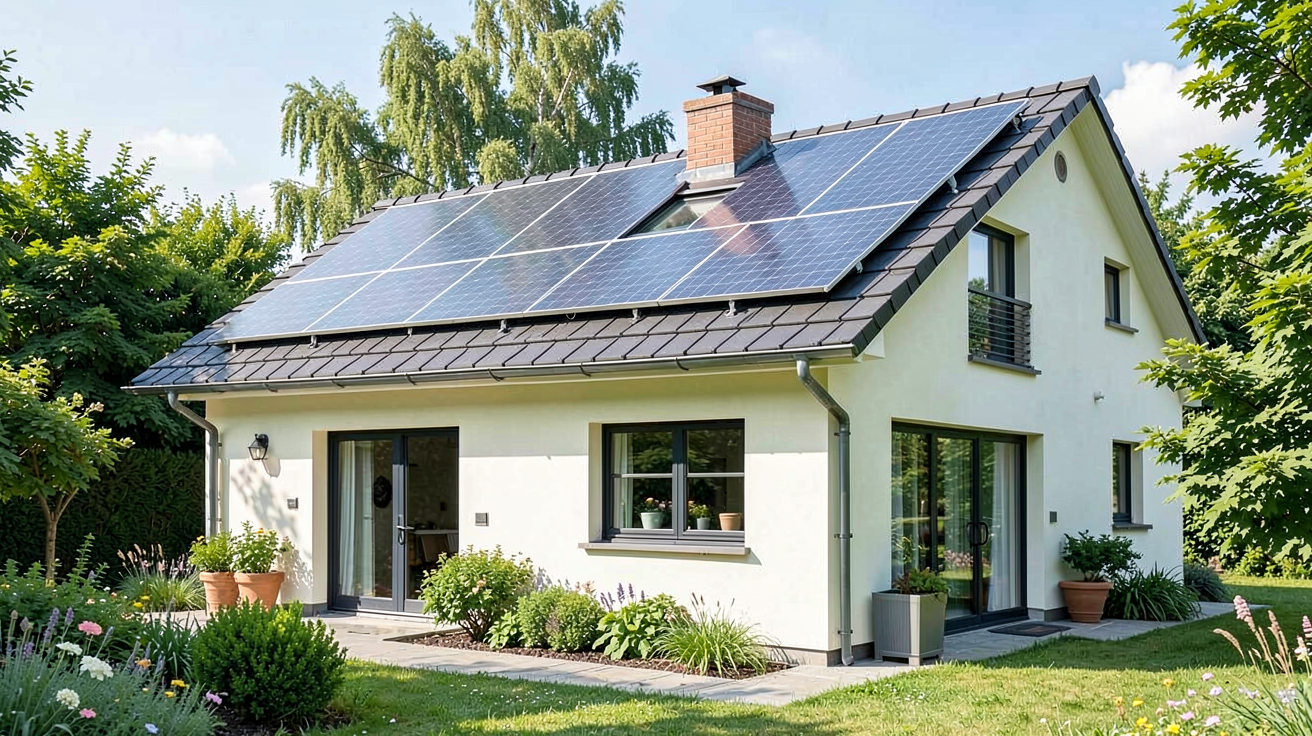 photovoltaïque info gouv pour une maison équipée de panneaux solaires