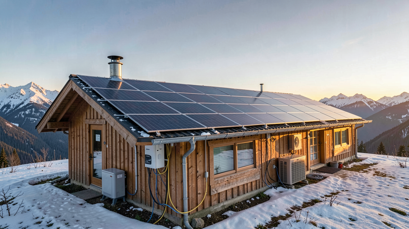 photovoltaïque info site isolé : étude de cas d'une installation solaire autonome en montagne