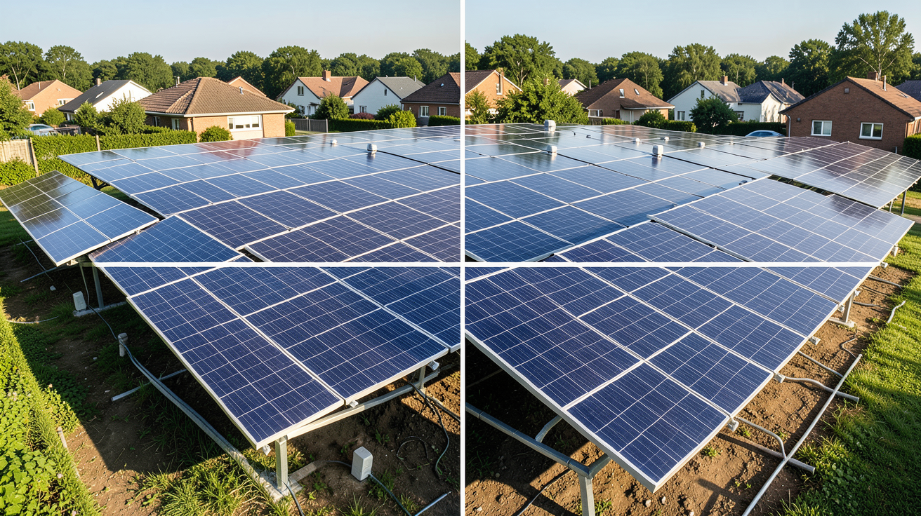 photovoltaïque avec micro-onduleurs illustrant l'impact de l'ombrage et des orientations multiples sur les panneaux solaires