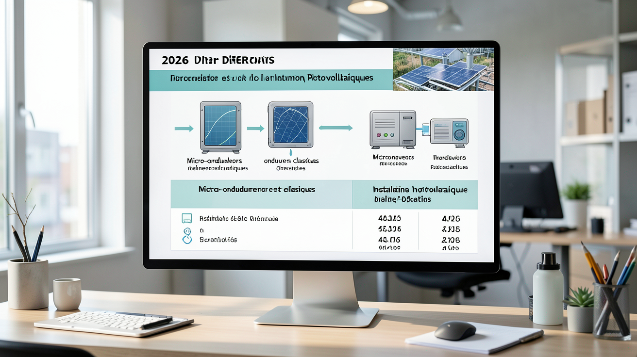photovoltaique micro onduleur ou onduleur tableau comparatif détaillé 2026
