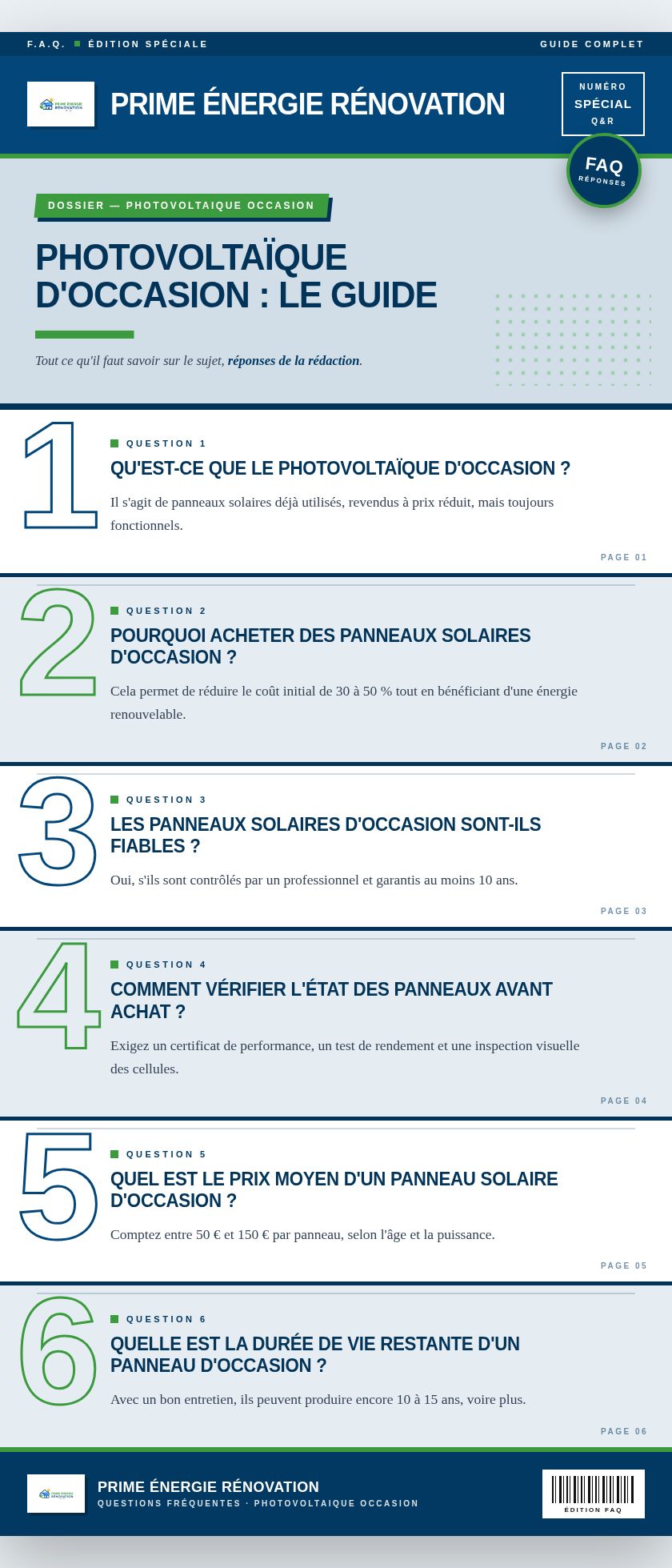 Infographie : Photovoltaïque d'occasion : le guide