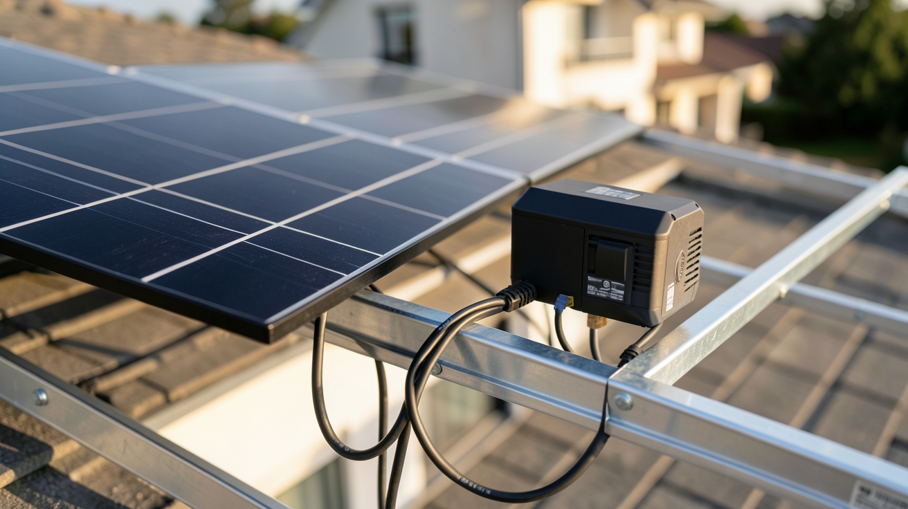photovoltaïque pour les nuls : composants essentiels d'une installation solaire résidentielle avec panneaux, onduleur et câbles