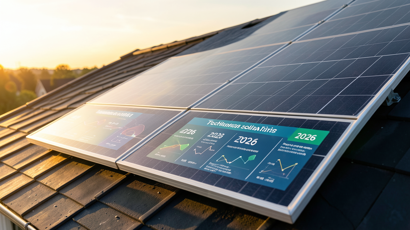 photovoltaïque prix m2 2026 avec fourchettes de prix par technologie solaire