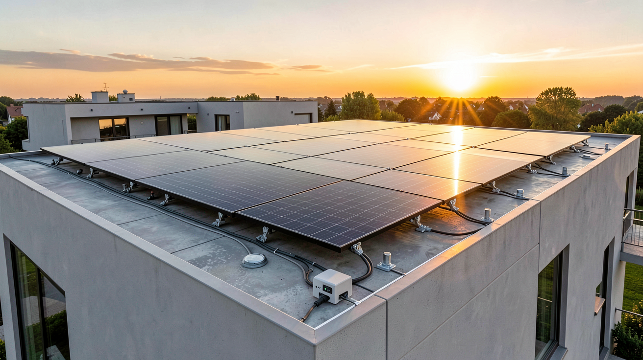 photovoltaique verlaine installation complète de panneaux solaires sur toit de maison moderne