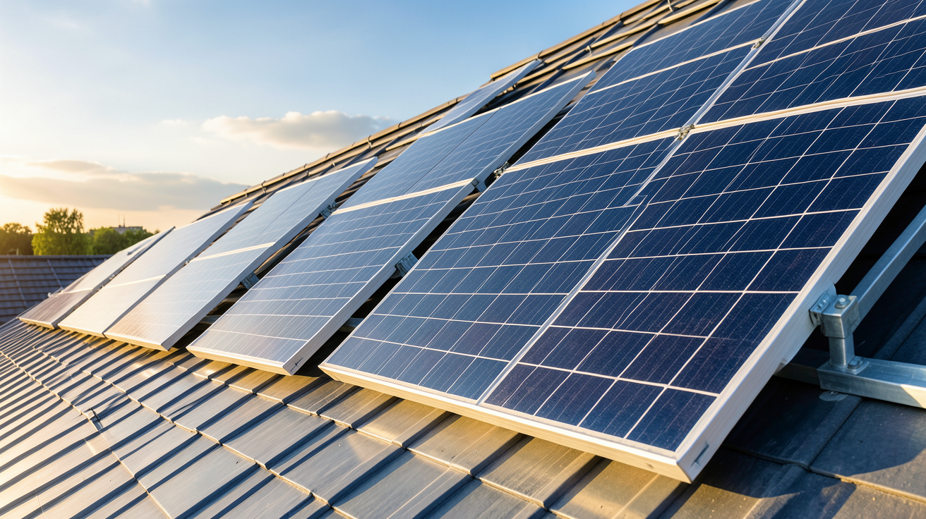 photovoltaiques différents types de panneaux photovoltaïques en 2024 disposés sur un toit