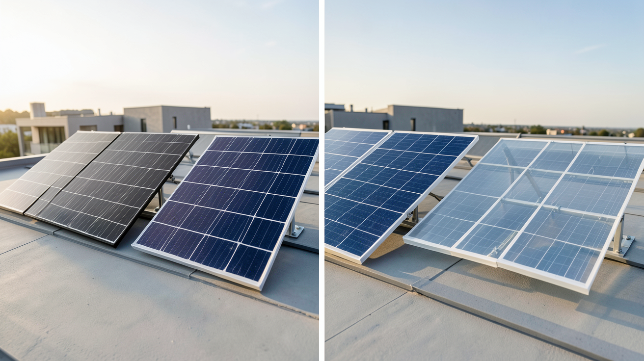 plaque photovoltaïque montrant les différentes technologies de panneaux solaires en 2024