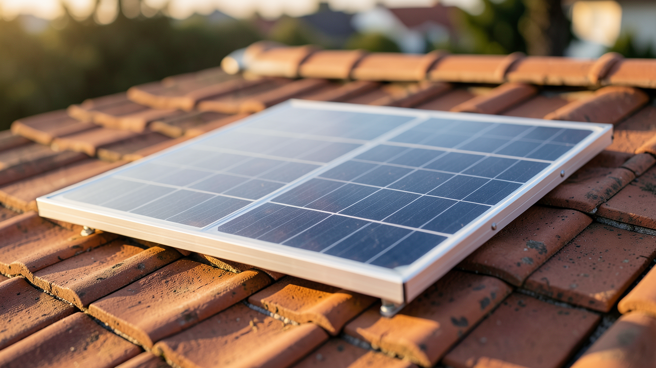 plaques photovoltaïques affichant le prix moyen d'un panneau solaire en 2025 au watt
