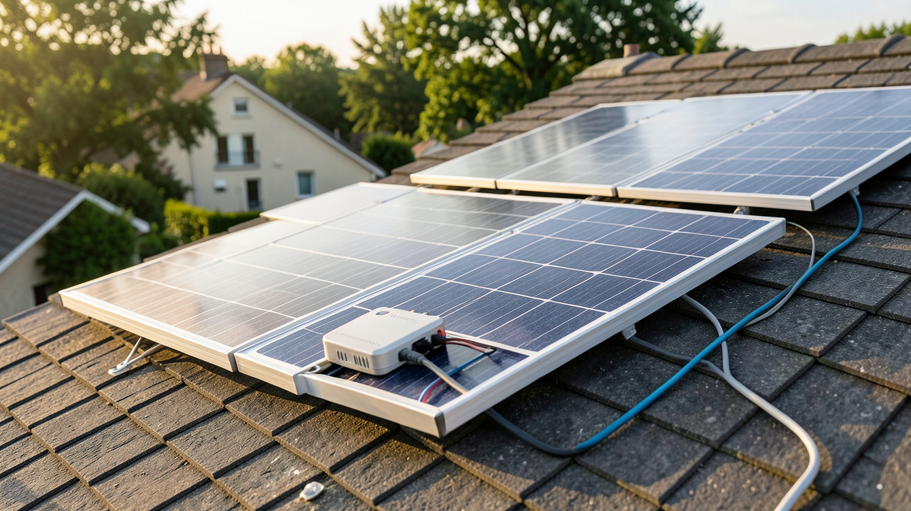 plug and play solaire avec plusieurs panneaux connectés pour choisir la puissance adaptée