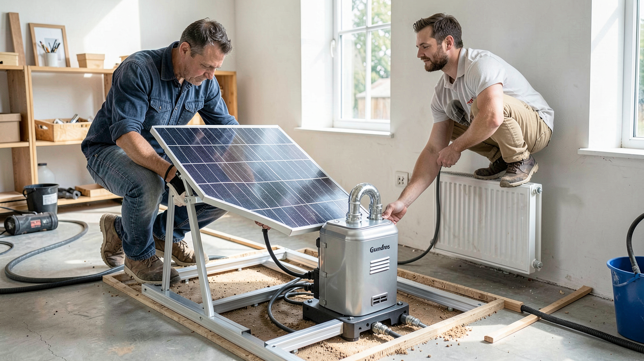 pompe solaire grundfos étapes d'installation