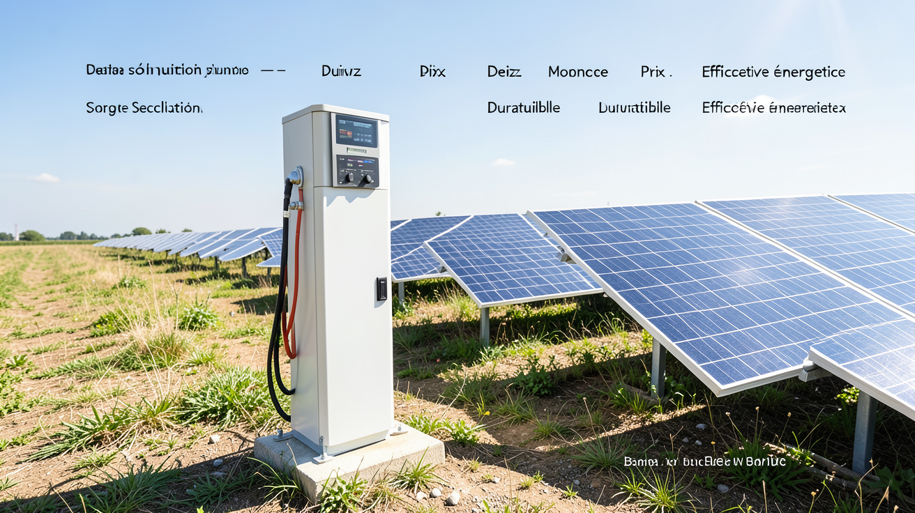 pompe solaire puissante installée à côté de panneaux photovoltaïques, illustrant les 5 critères essentiels pour choisir le modèle idéal