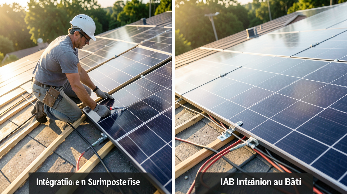 pose panneau photovoltaique sur toiture comparant les méthodes ISB et IAB