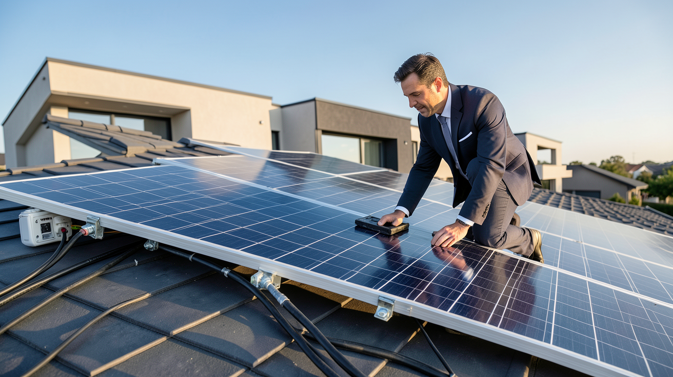 pose panneau solaire prix : étapes détaillées de l'installation d'un panneau solaire sur un toit résidentiel