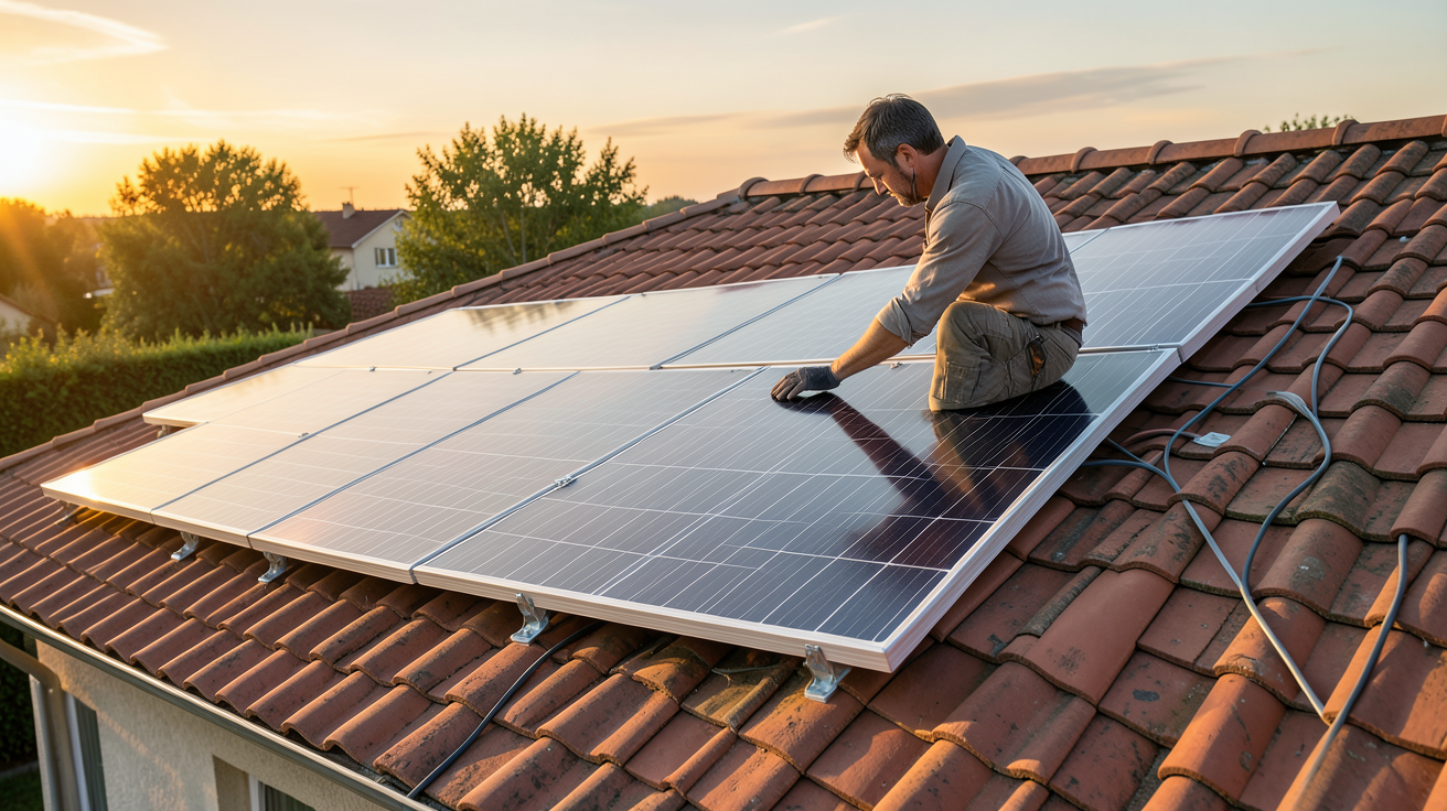 pose panneau solaire toiture avec installateur professionnel et aides financières 2024