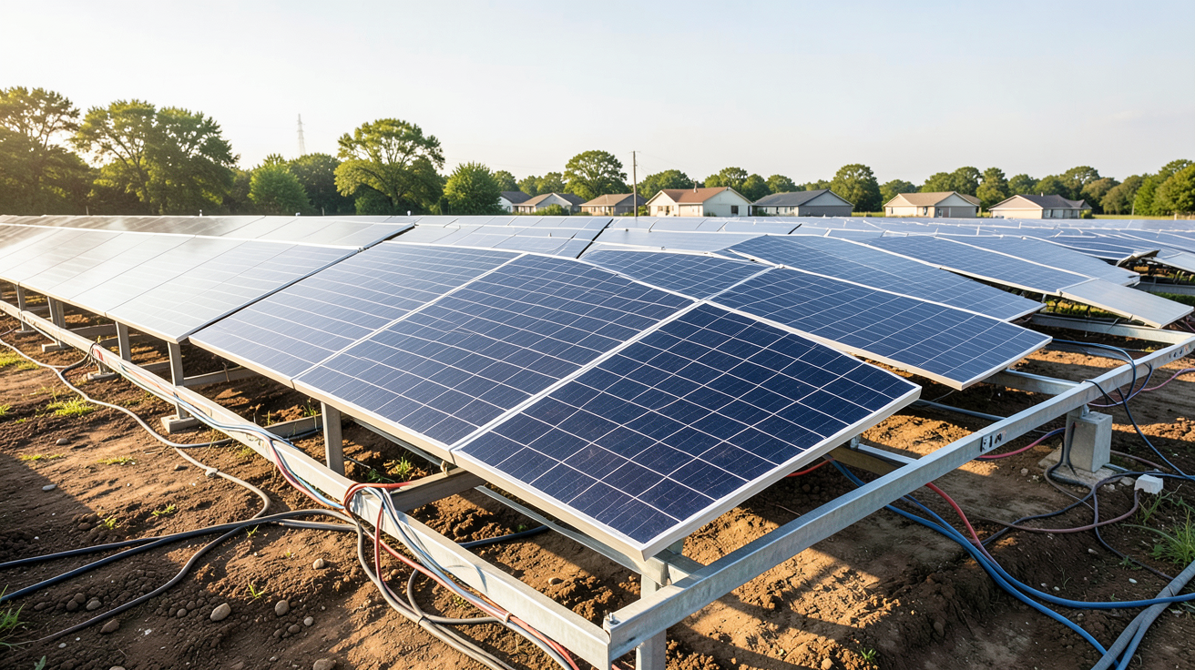 pose panneaux photovoltaique montrant les étapes clés pour installer des panneaux solaires au sol