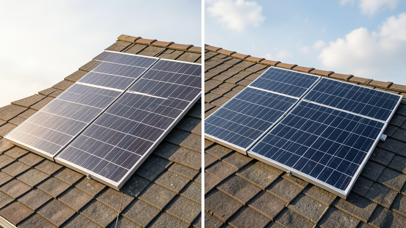 pose panneaux solaires sur toiture : comparaison entre surimposition (ISB) et intégration au bâti (IAB)