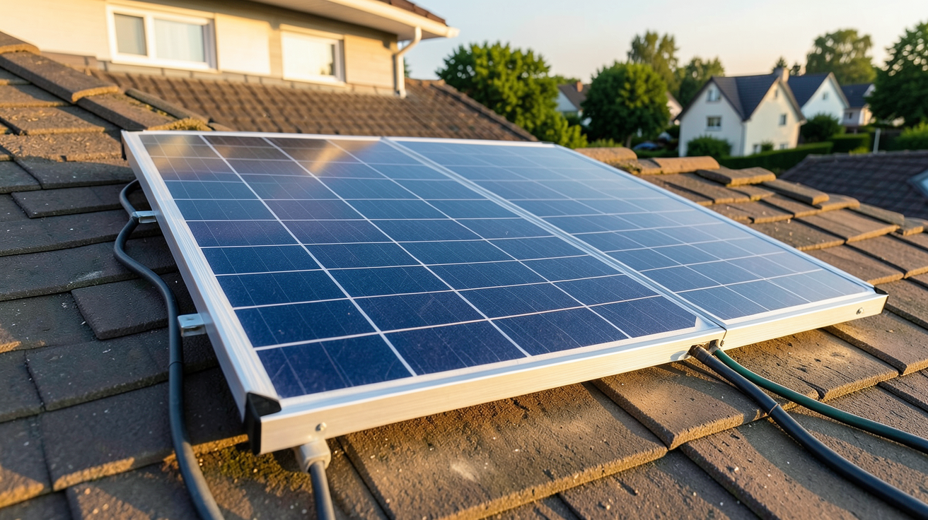 prix 1 panneau solaire moyen en 2026 posé sur un toit résidentiel