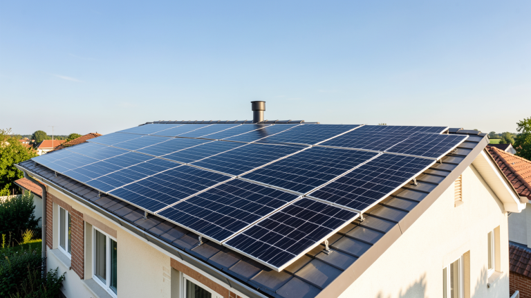 prix 3 kW photovoltaïque installation sur toit de maison résidentielle