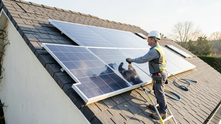 prix achat panneau photovoltaique installation sur toit de maison