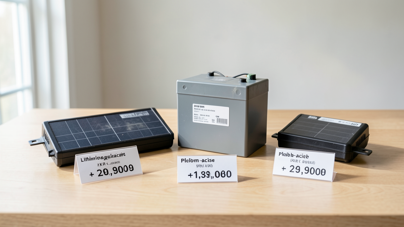 prix batterie de stockage photovoltaique montrant différents types de batteries solaires avec leurs technologies et prix au kWh