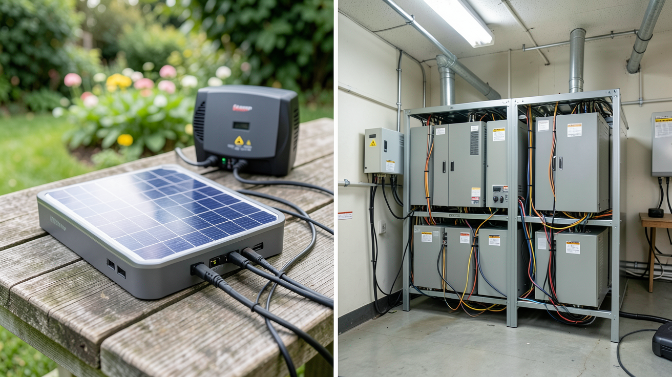 prix batterie de stockage pour photovoltaique : comparaison entre une batterie solaire plug-and-play et une installation professionnelle