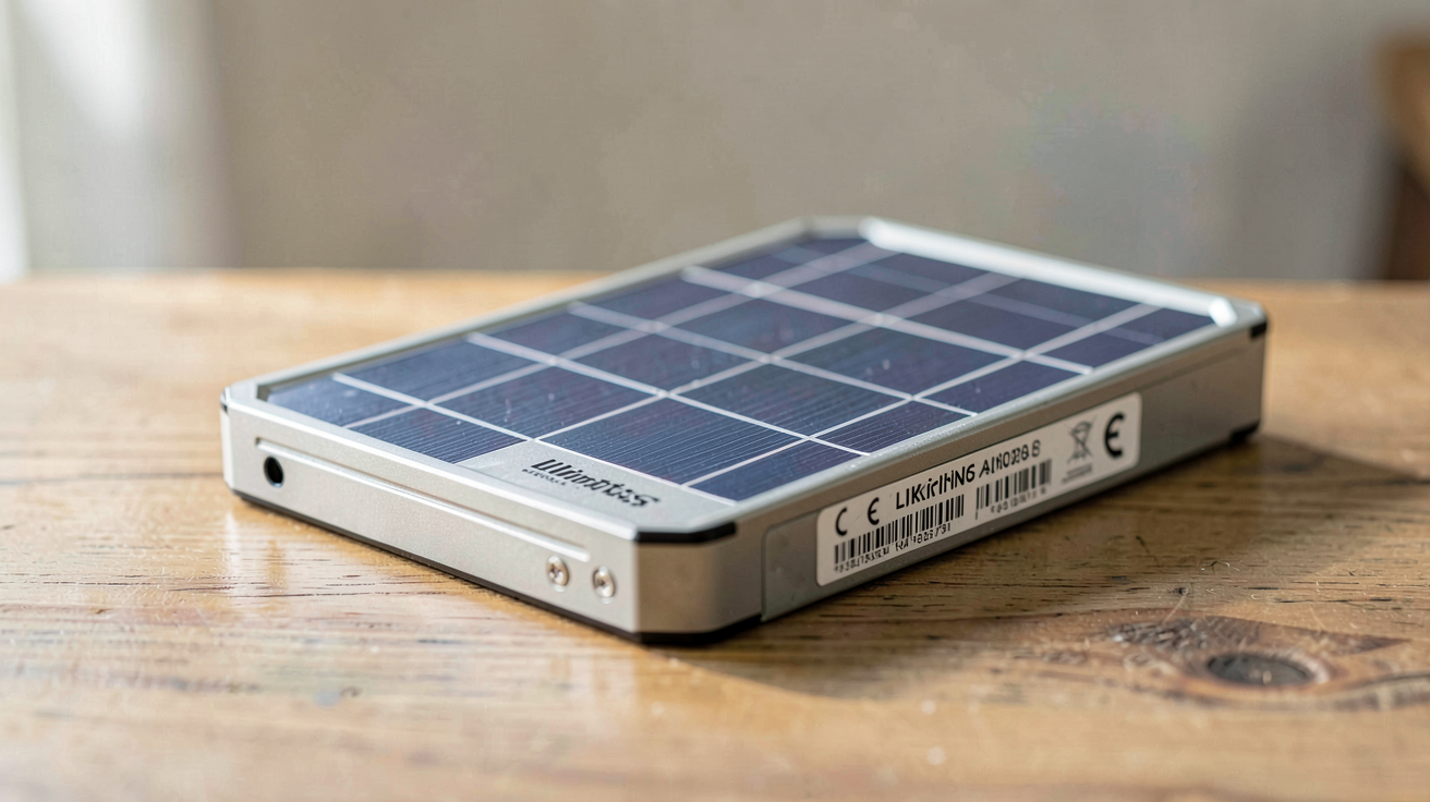 prix batterie lithium pour panneau solaire 2024 affichée sur une table en bois