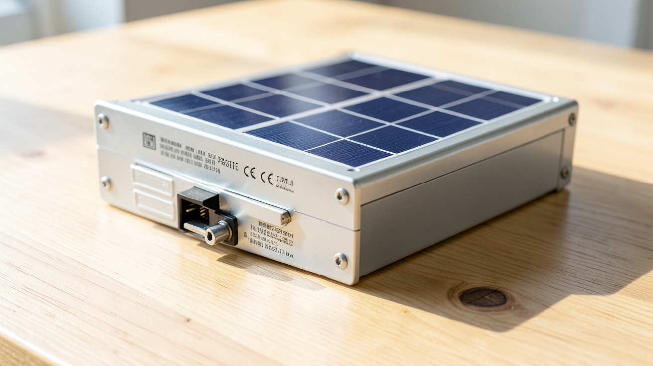 prix batterie lithium solaire montrant un pack de batteries modernes posé sur une surface neutre, illustrant les fourchettes de prix par capacité et type pour 2024